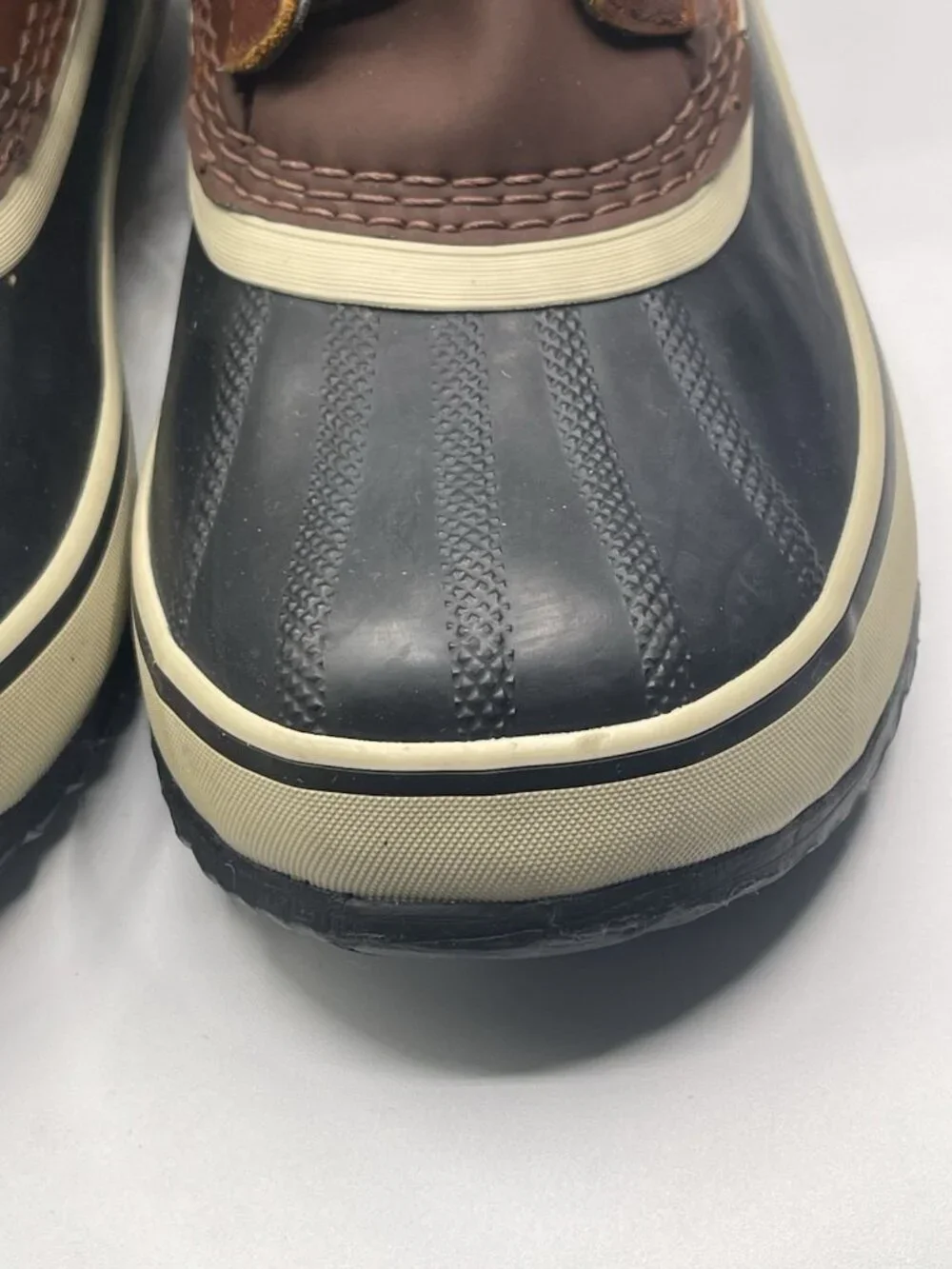 Sorel 1964 Premium‎ Duck Boots Brown Waterproof Leather Size 8.5 Oxford Tan